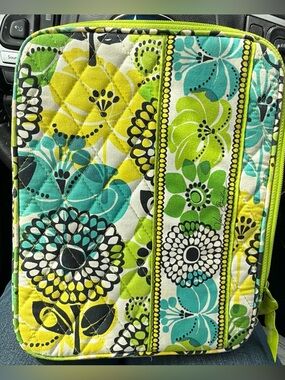 Vera Bradley Limes Up iPad/Kindle Soft Sleeve case Zippered Storage Bag,  Pouch